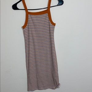 blue and orange striped bodycon